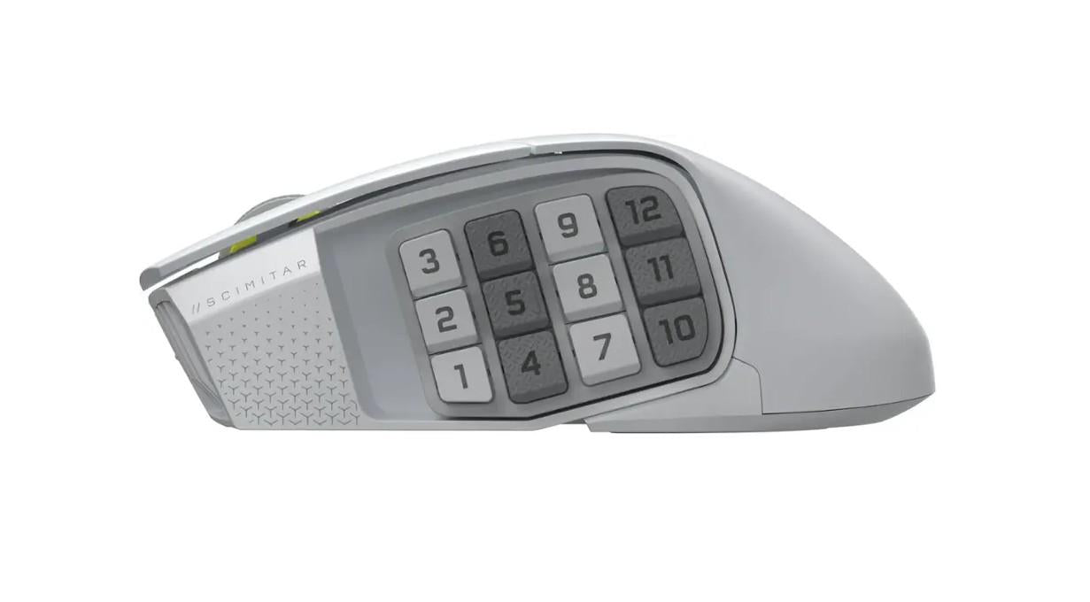 CORSAIR SCIMITAR ELITE WIRELESS SE White, 33000 DPI, Optical Gaming Mouse