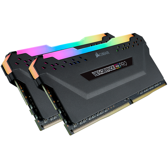 CORSAIR 16GB RAMKit 2x8GB DDR4 3200MHz 2x288 DIMM Unbuffered 16-18-18-36 Vengeance RGB Pro Black Heat Spreader RGB LED 1.35V XMP2.0