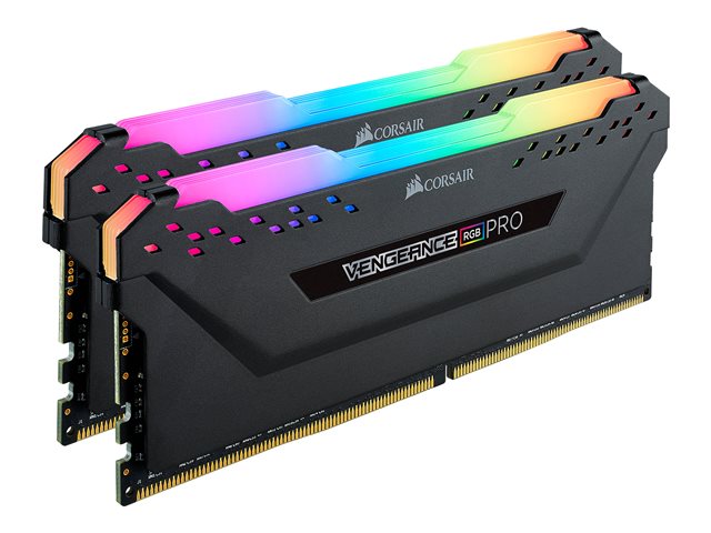 CORSAIR DDR4 3200MHz 2x8GB 2x288 DIMM Unbuffered 16-18-18-36 Vengeance RGB PRO black Heat spreader 1.35V XMP 2.0 for AMD Ryzen