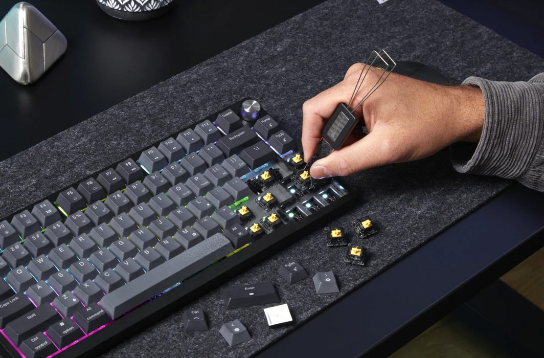 Corsair K65 Plus RGB 75% Wireless Mechanical Keyboard, HS, Corsair NLX Red Key Switches