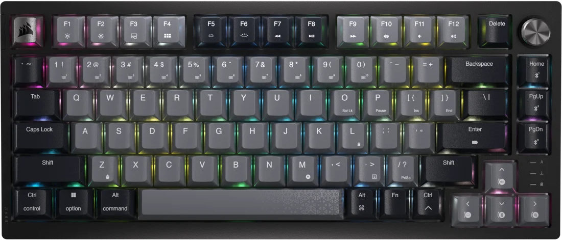 Corsair K65 Plus RGB 75% Wireless Mechanical Keyboard, HS, Corsair NLX Red Key Switches