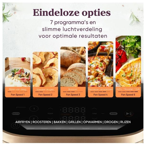 Cosori Turbo Tower Air Fryer 6.5L+4.3L Black EU KAAPAFCSNDE0243Y