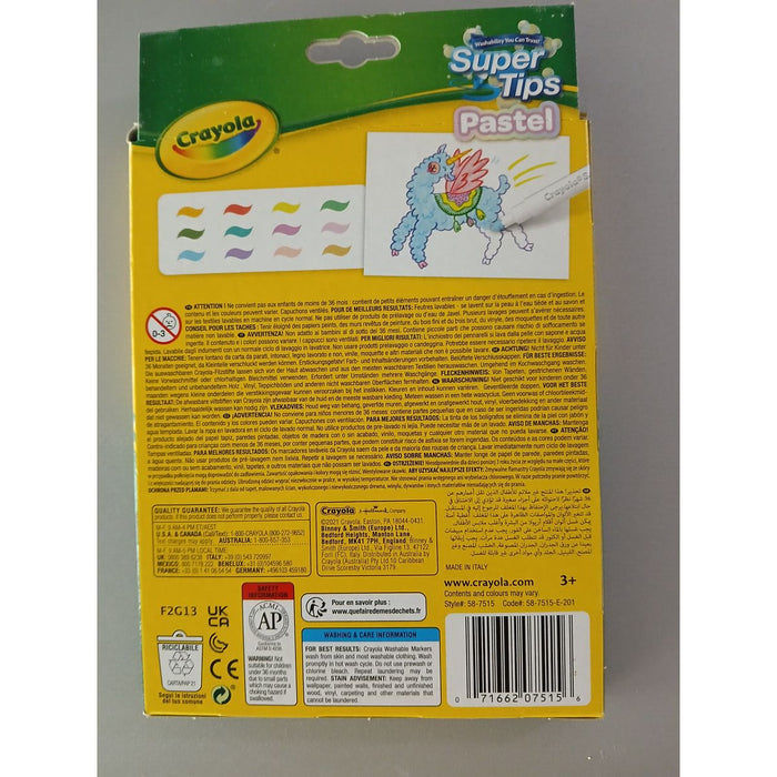 Set of Felt Tip Pens Pastel Crayola Washable (12 uds)