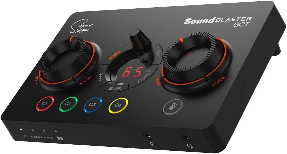External sound card Creative Sound Blaster GC7, USB-C, Super X-FI, PC, Mac, PS 4/5, Xbox, Nintendo Switch