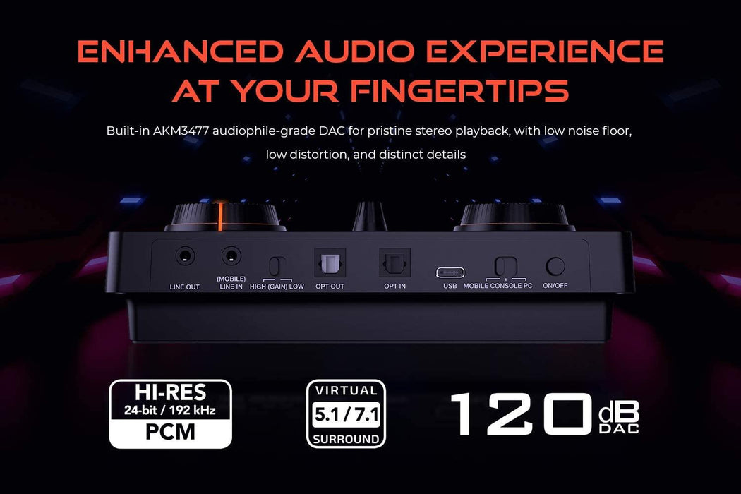 External sound card Creative Sound Blaster GC7, USB-C, Super X-FI, PC, Mac, PS 4/5, Xbox, Nintendo Switch