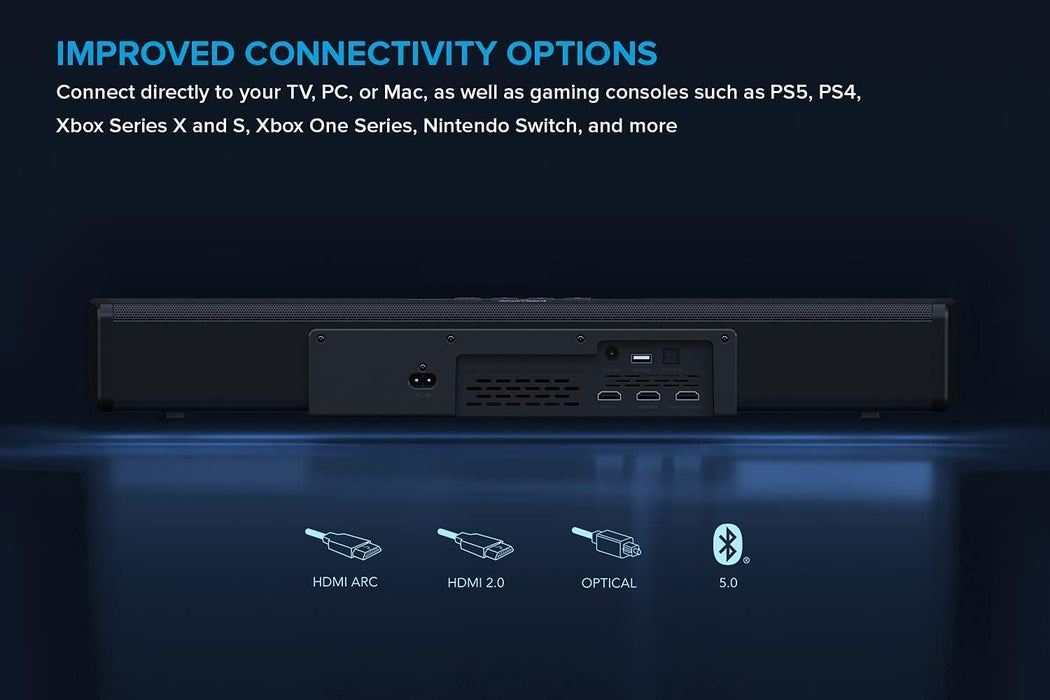 Sound system 2.1 Creative Stage 360, Bluetooth 5.0, Dolby Atmos, HDMI 2.0, ARC, Black