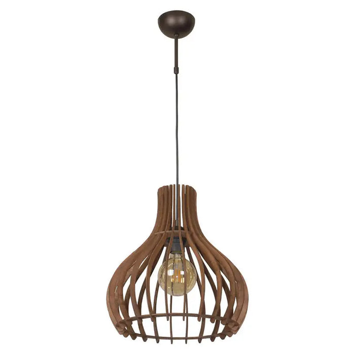 CROCUS PENDANT E27 60W ROSEWOOD LIGHTSTYLE - Пендели<<<Вътрешно