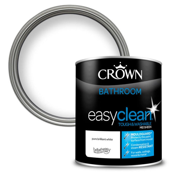 BATHROOM PAINT CROWN BRILLIANT WHITE 1L