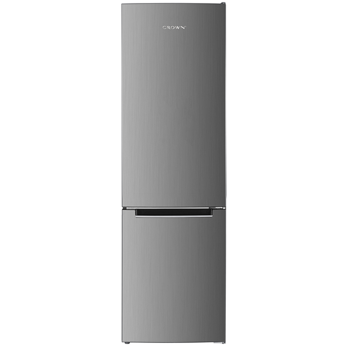 Refrigerator with freezer Crown CBR271EIX, 262 l, E, Stainless steel, Static