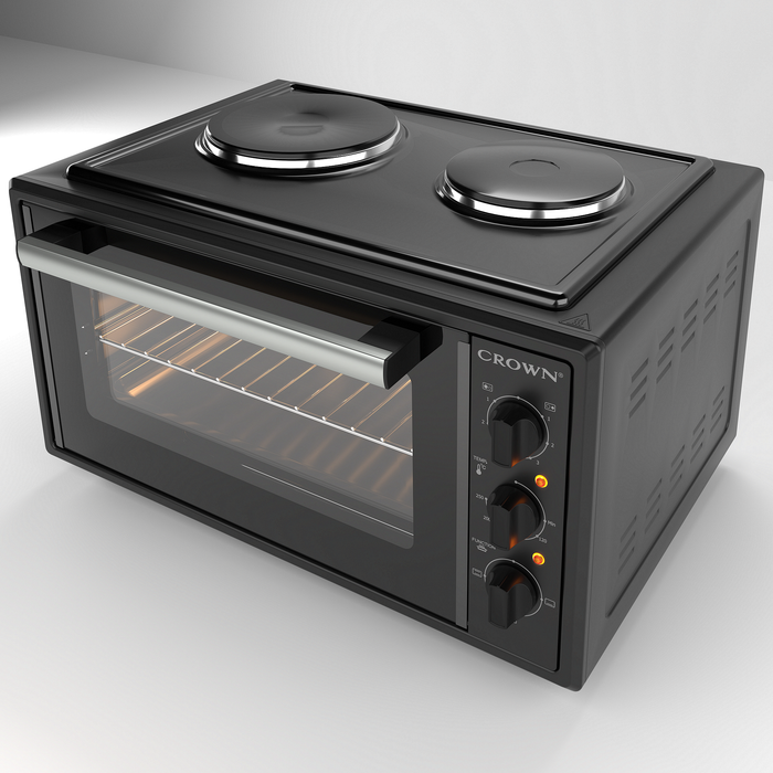 Cooker (mini) Crown CMO-455BF, 2 current, Black