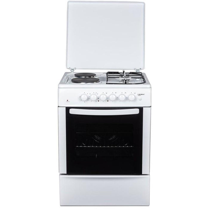 Cooker (electric/gas) Crown CR-6060V, 2 gas 2 current, White