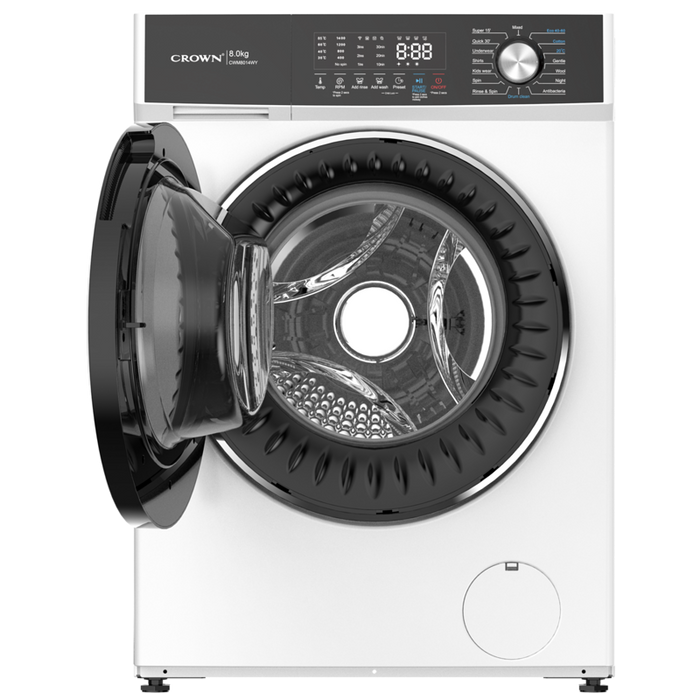 Crown CWM8014WY Washing Machine, 1400 rpm, 8.00 kg, A, White