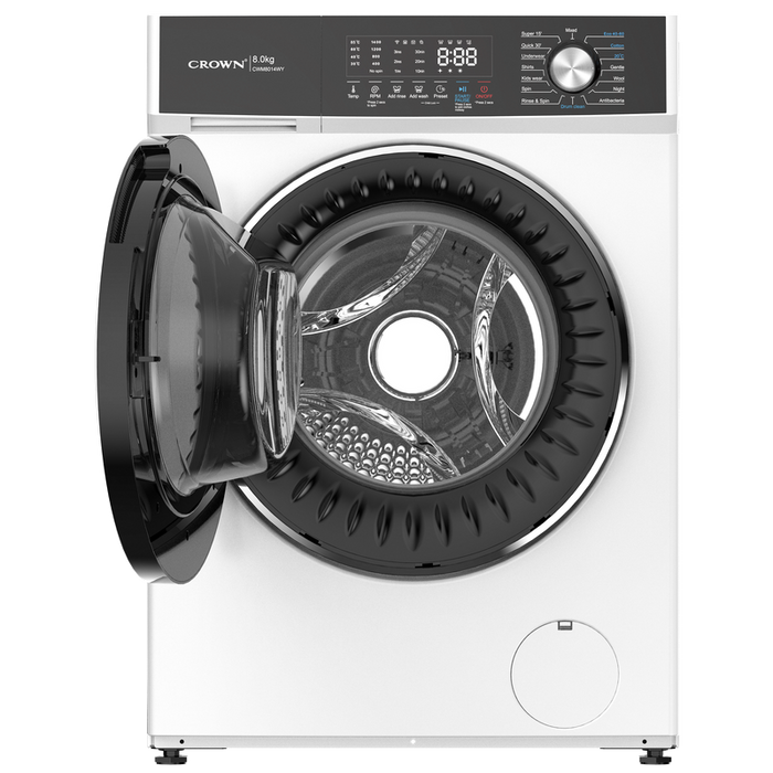 Crown CWM8014WY Washing Machine, 1400 rpm, 8.00 kg, A, White