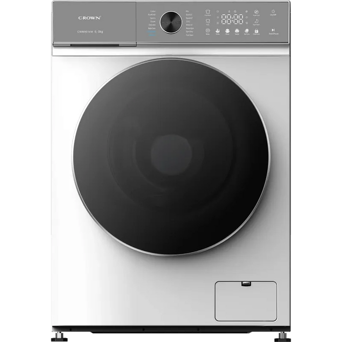 Crown CWM9014W Washing Machine, 1400 rpm, 9.00 kg, A, White