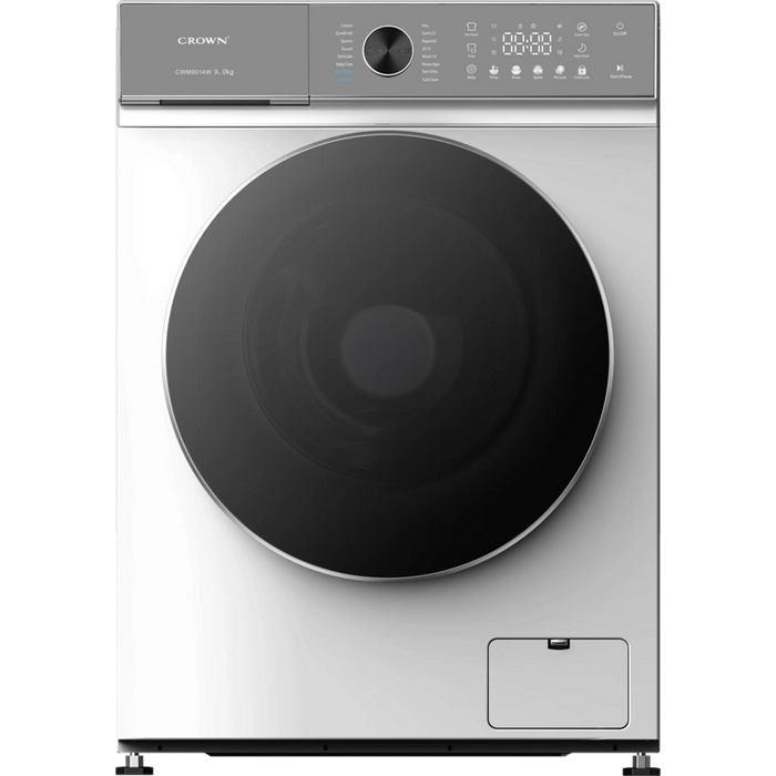 Crown CWM9014W Washing Machine, 1400 rpm, 9.00 kg, A, White