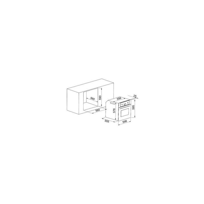 Built-in oven Crown FCM 600AIX, 65, A, Mechanical
