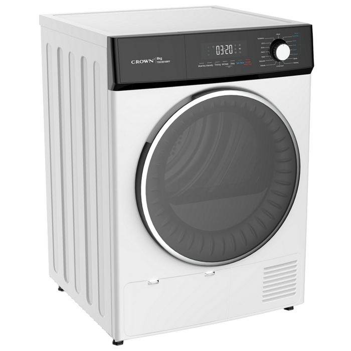 Crown TDC8016WY dryer, 8 kg, E, White