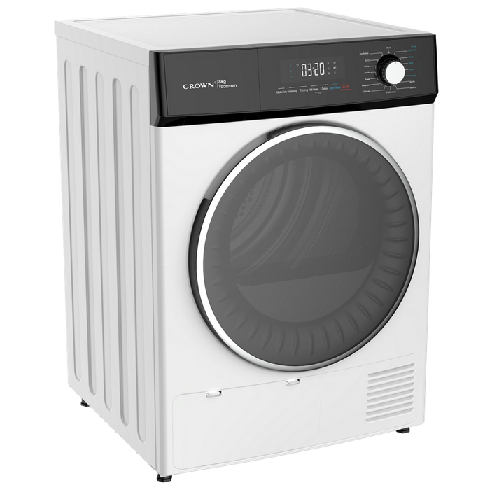Crown TDC8016WY dryer, 8 kg, E, White
