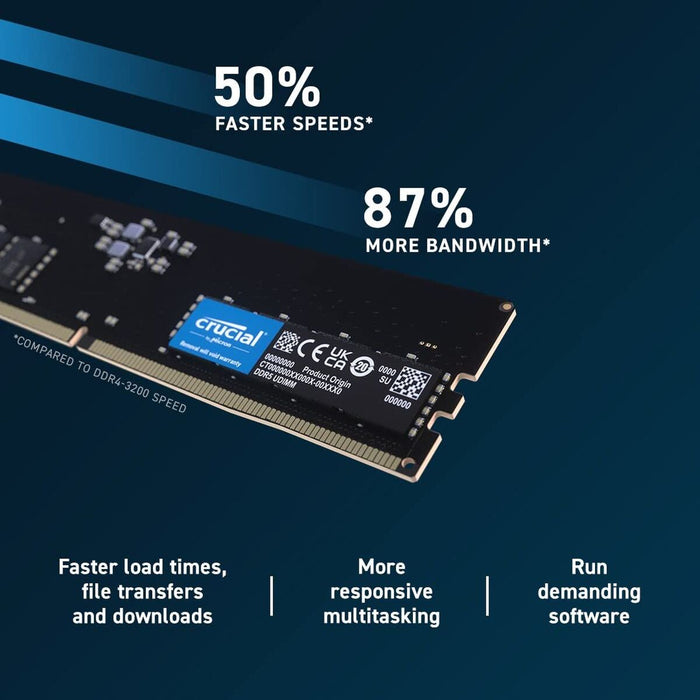 RAM Memory Crucial CT16G48C40U5 16 GB DDR5 SDRAM DDR5 4800 MHz CL40