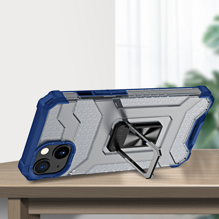 Crystal Ring Case Kickstand Tough Rugged Cover for iPhone 12 blue - Cell phone cases and covers<<<HurtelXML