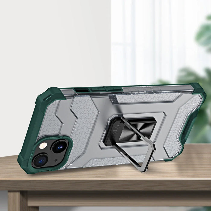 Crystal Ring Case Kickstand Tough Rugged Cover for iPhone 12 green - Cell phone cases and covers<<<HurtelXML