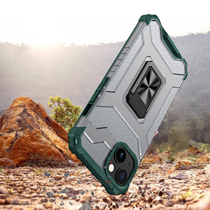 Crystal Ring Case Kickstand Tough Rugged Cover for iPhone 12 mini green - Cell phone cases and covers<<<HurtelXML