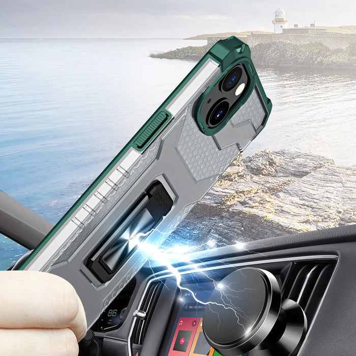 Crystal Ring Case Kickstand Tough Rugged Cover for iPhone 12 mini green - Cell phone cases and covers<<<HurtelXML