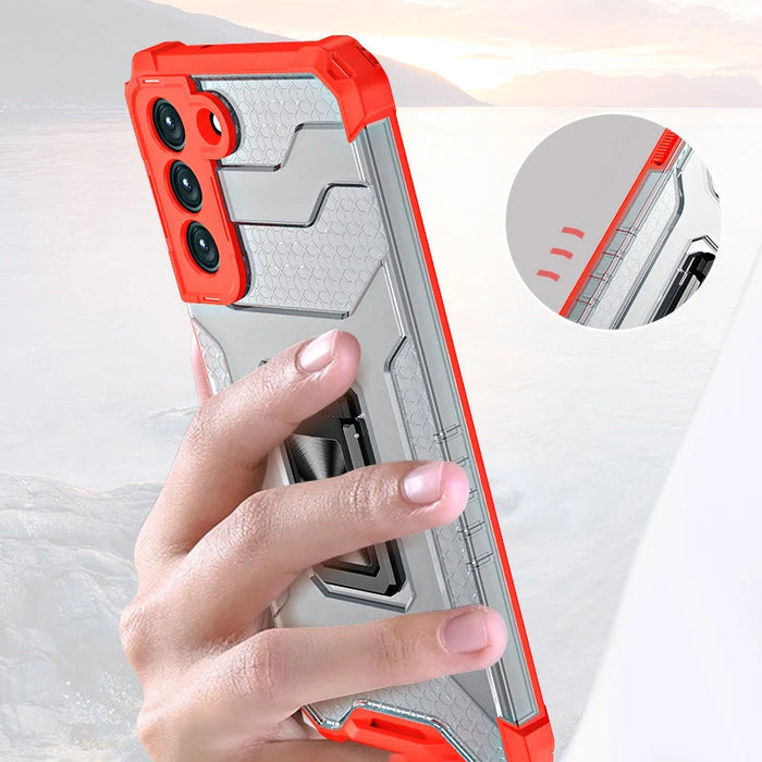 Crystal Ring Case Kickstand Tough Rugged Cover for Samsung Galaxy S21+ 5G (S21 Plus 5G) blue - Cell phone cases