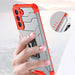 Crystal Ring Case tough hybrid cover + magnetic holder for Samsung Galaxy S22 + (S22 Plus) red - Cell phone cases