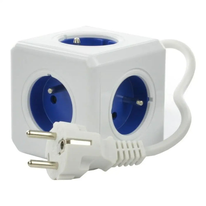 Cube multiplugs Allocacoc 2300BL/FREXPC Blue White 1,5 m - Захранващи Кабели<<<Компютър Кабели и адаптери<<<Компютри|