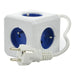 Cube multiplugs Allocacoc 2300BL/FREXPC Blue White 1,5 m - Захранващи Кабели<<<Компютър Кабели и адаптери<<<Компютри|
