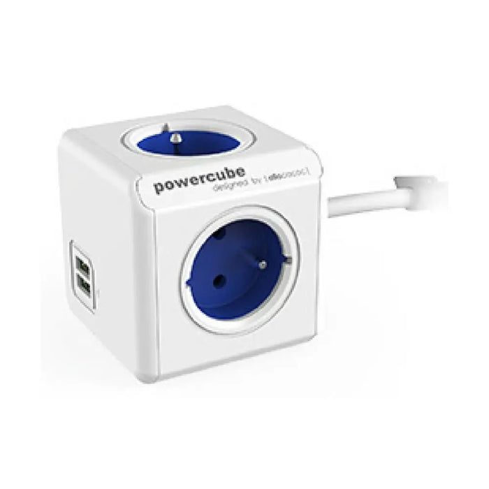 Cube multiplugs Allocacoc PowerCube Extended USB Type E Blue (1,5 m) - Разклонители<<<Електроника Периферни и резервни
