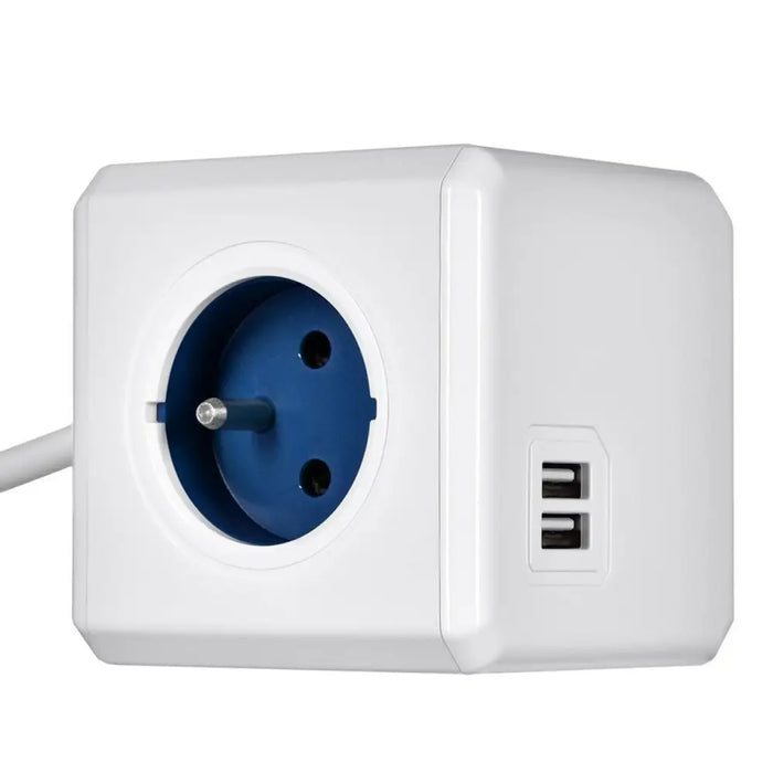 Cube multiplugs Allocacoc PowerCube Extended USB Type E Blue (1,5 m) - Разклонители<<<Електроника Периферни и резервни