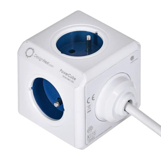 Cube multiplugs Allocacoc PowerCube Extended USB Type E Blue (1,5 m) - Разклонители<<<Електроника Периферни и резервни