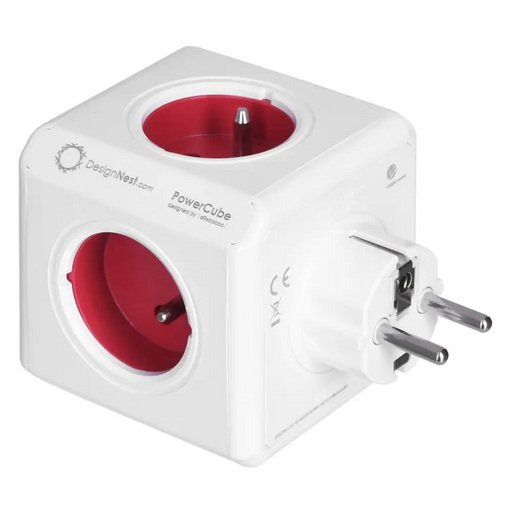 Cube multiplugs Allocacoc PowerCube Original USB Type E Red - Electrical extension cordsLIP-ELE<<<Slats and extension