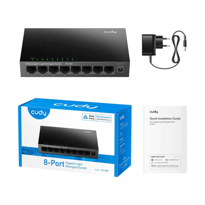 CUDY GS108E 8-port managed switch - SwitchesKIL-SWI<<<CommunicationKIL<<<ActionPL