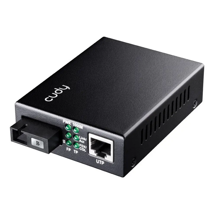 Cudy MC100GSB-40B network media converter 1000 Mbit/s Multi-mode Single-mode Black - Converters