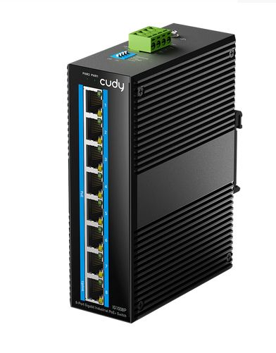 Switch Cudy IG1008P Industrial 8-Port 10/100/1000M PoE+ Switch 65W