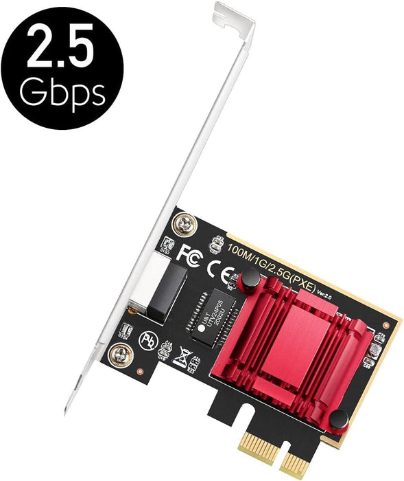 Network card Cudy PE25, PCIe, 10 Mbps/ 100 Mbps/ 1 Gbps/ 2.5 Gbps