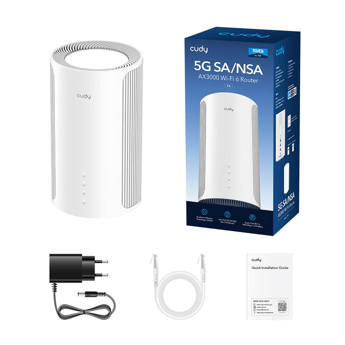 CUDY P4 Wi-Fi 6 5G SA/NSA AX3000 Router