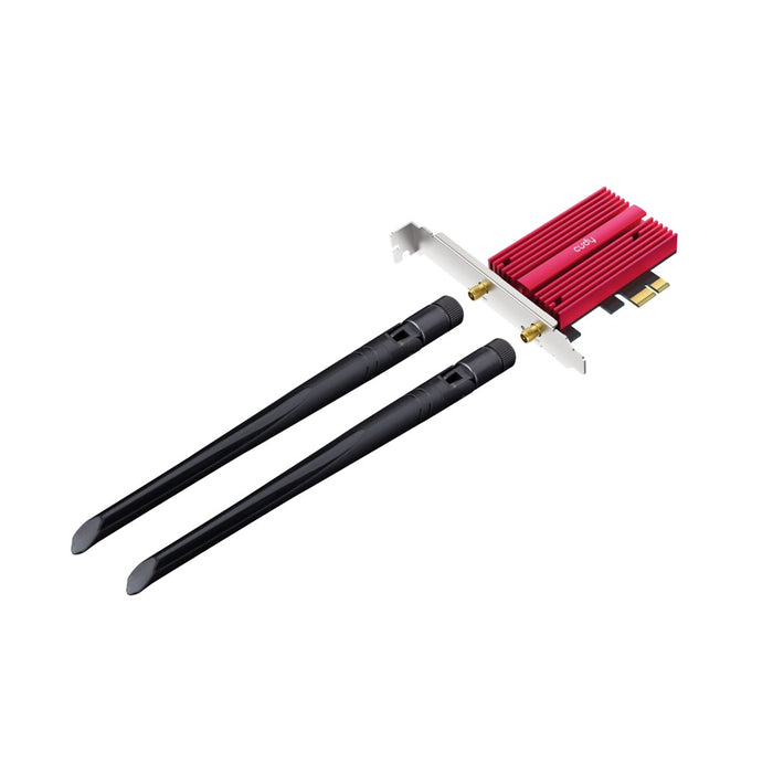 Network card Cudy WE9300, PCIe, 3-band, 5.7 Gbps, 2.8 Gbps, 688 Mbps, WiFi 7, Bluetooth 5.4