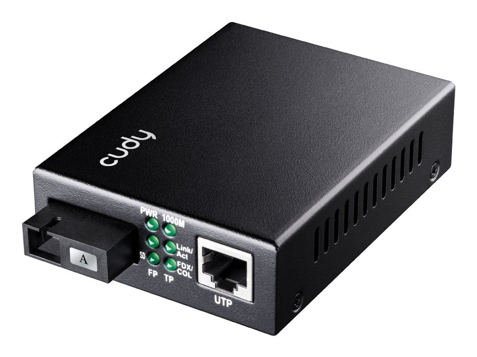 Cudy MC100GSB-60A network media converter 1000 Mbit/s Multi-mode, Single-mode Black