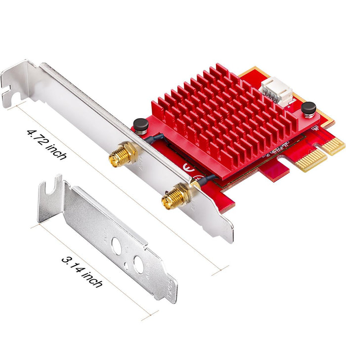 Network card Cudy WE3000S, PCIe, 3-band, 2.4/5~/6 GHz, 574 - 2400 Mbps