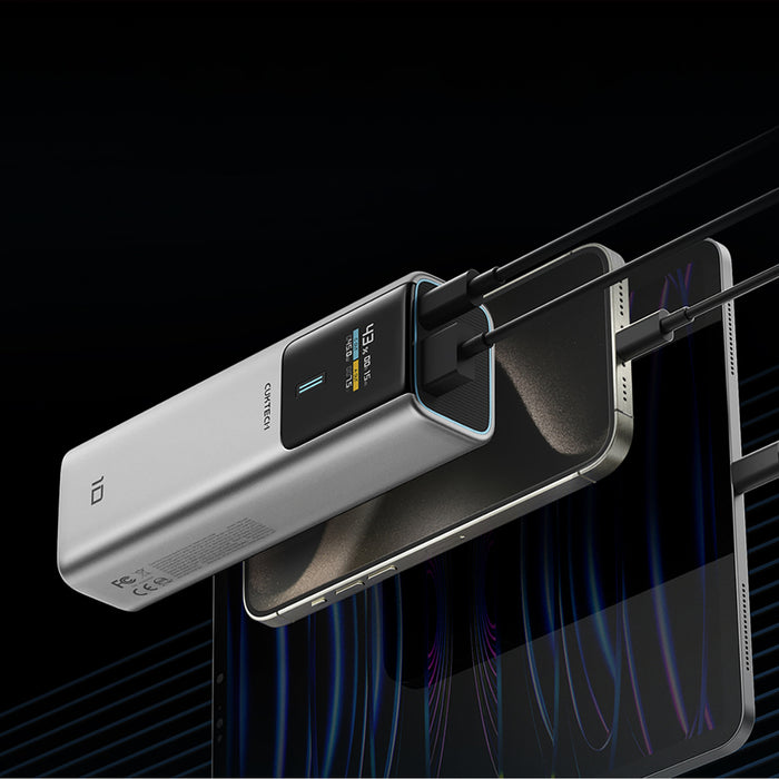 CUKTECH CKPB100PGLBL Powerbank 150W 10000mAh USB-C USB-A - Gray