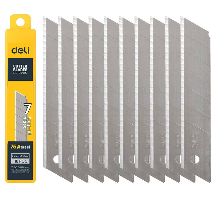 Cutter 25mm 10 pcs blade head Deli Tools EDL-DP05 (silver) - Cutting tools<<<Tools<<<InnproXML