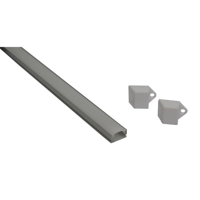 ALUMINUM PROFILE FOR LED STRIP P-SHAPED, MAT 2M D-IL