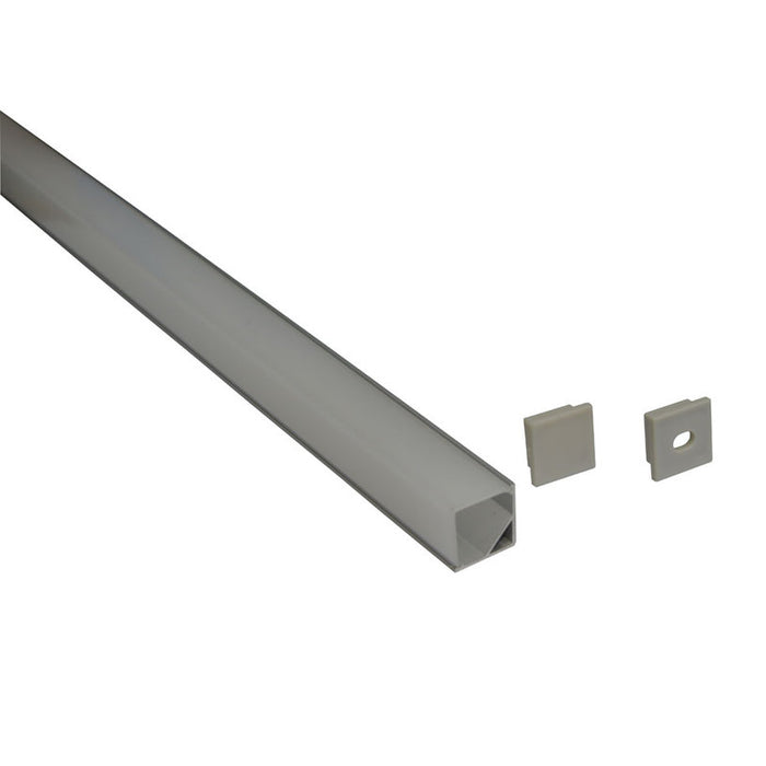 ALUMINUM PROFILE FOR LED STRIP CORNER MAT 2M D-IL