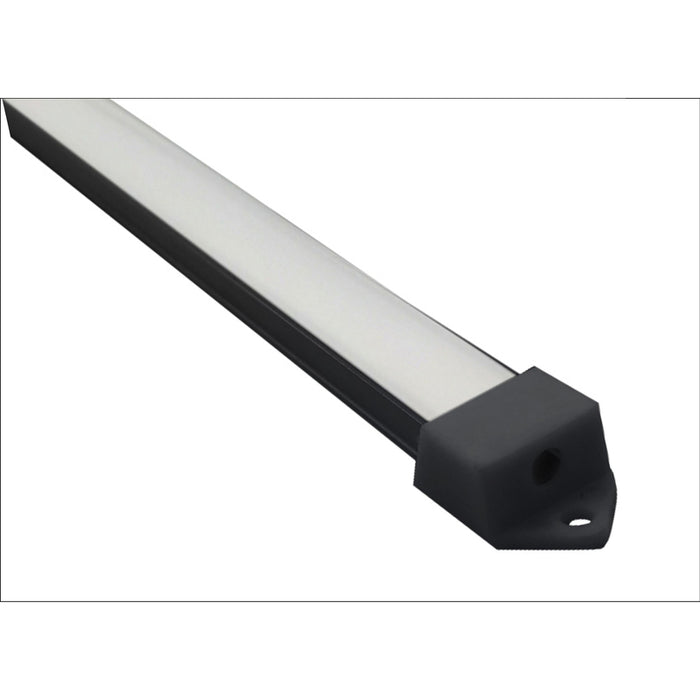 ALUMINUM PROFILE FOR LED STRIP P-SHAPED BLACK MATTE 2M D-IL