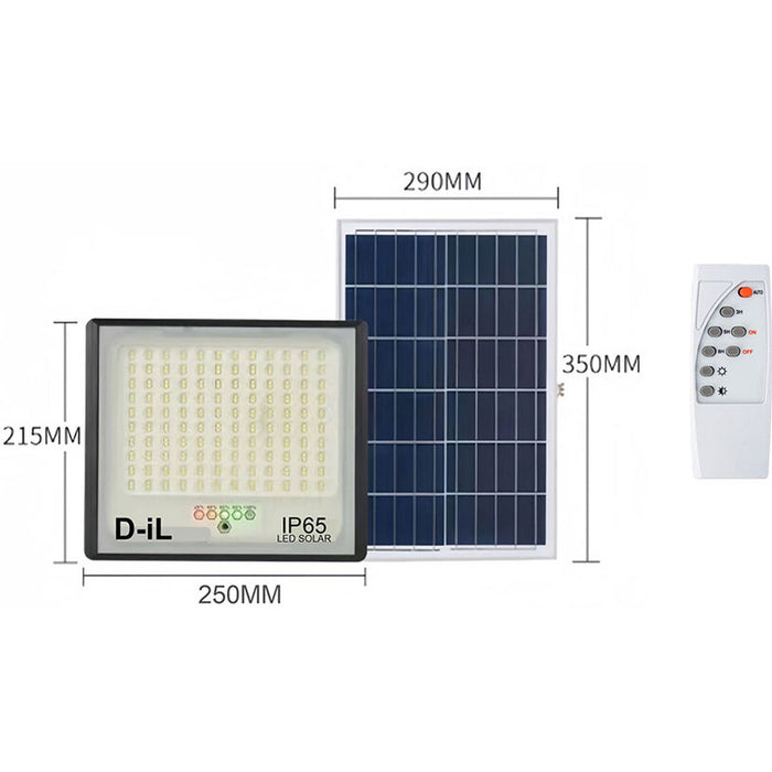 LED SOLAR FLOODLIGHT 12W 6000K IP65 WITH REMOTE D-IL