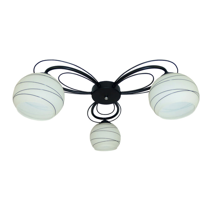 CHANDELIER THREE E27 BLACK D-IL UITTA PILA